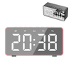 BT506 Wireless LED Display Mini Mirror Screen Double Alarm Clock Bluetooth Speaker for Mobile Phone Laptop