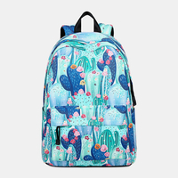 Cactus Pattern School Bookbag Laptop Backpack Rucksack Daypack