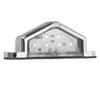 Car Number 6LED License Plate Lights Chrome/Black For Trailer Truck Tipper