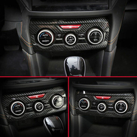 Carbon Fiber Pattern Car Air Condition Switch Button Dashboard Frame Panel Cover for Subaru 2018 XV
