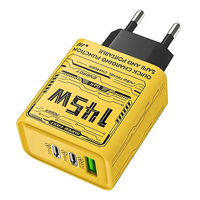 CH145-PD 145W 3-Port USB PD Charger USB-A+2USB-C PD3.0/3.1 QC3.0/4.0 PPS Fast Charging Wall Charger Adapter EU Plug US P