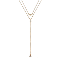 Charming Heart Shape Multilayer Chain Elegant Crystal Necklace for Women