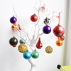 Christmas Tree Decoration Christmas Decorative Ball Plastic Ball Bright Dumb Lines Gift Hanging Decorations Gift