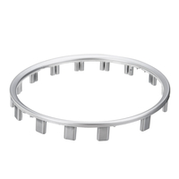 Chrome ABS Steering Wheel Trim Frame Center Bbadge Covers Car Stickers Accessories For Audi A6 2012-2016