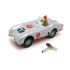 Classic Vintage Clockwork Racing Driver Wind Up Reminiscence Children Kids Tin Toys With Key