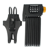 Coded Password Lock Folding Anti Theft 4 Digital Combination Bicycle Chain Black Yellow