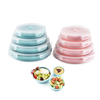 Collapsible Stackable Food Storage Containers With Lids- Foldable Bowl Lunch Bento Box Food Prep Containers