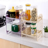 Combination Shelf Plastic Floor Living Room Kitchen Storage Rack