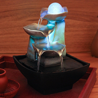 Crystal Ball Flowing Table Decoration Rockery Fountain Waterfall Feng Shui Water Sound Ornaments Desktop Indoor Table De