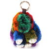 Cute Fluffy Multicolored Soft Rabbit Keyring Bag Pendant Interesting Ornaments Doll