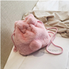 Cute Plush String Bucket Bag Shoulder Bag Crossbody Bag