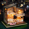 Cuteroom DIY Doll House A-080-B Slow Time Loft Villa Miniature Furnish With LED Light Music Movement Cover Gift Decor To