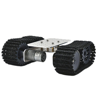 D-39 DIY Smart Aluminous RC Robot Car Tank Chassis Base With DC 12V 1:46 Motor