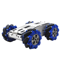 D-40 DIY Smart Aluminous RC Robot Car Chassis Base With 103mm Omni Wheels DC 12V Motor