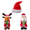 Dancing Father Christmas Reindeer Waving Christmas Hat Stuffed Plush Toy Funny Gift