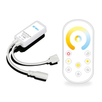 DC5V-24V Ultra Thin Wireless Remote Control CCT Color Temperature RF LED Dimmer Controller for Strip Light