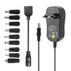 Digoo DG-UA10 3-12V Universal 10 Selectable Charger Adapter Multi Voltage Switching Micro USB Plug Power Supply
