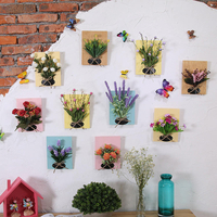 DIY Artificial Flowers for Decoration Wooden Board Wall Hanging Artificial Flowers Plastic Silk Flowers for Wedding Deco