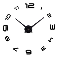 DIY Mirror Surface Sticker Modern Hanging Wall Clock Home Office Bedroom Decor