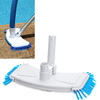 Durable Microfiber Outdoor Swimming Pool Curved Vacuum Cleaner Suction Head Bath Shower Pool Wall Floor Cleaning Brush T