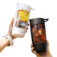 eQUra EQURA-02 650ML Portable Electric Milkshake Mixer Juicer Blender USB Charging Fruit Juicer Mix Cup