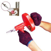 Extended Sewer Pipeline Manual Dredge Device Floor Drain Bathtub Cleanser with 5m Mechanical Spring