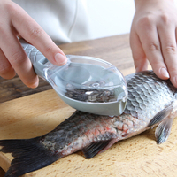 Fish Scales Removing Tool with Cover Kitchen Scale Scraper ManualFish Scale Tool