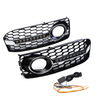 Flowing LED Front Bumper Grille Fog Light Turn Signal DRL For Audi A5 S5 2008-2012