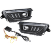 Front Bumper LED Fog Lights Lamp with Turn Signal features DRL fit for VW Amarok Car 2016+