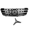 Front Grill Grille for Mercedes ML Class W164 2005-2008 3 Fin Front Hood Black Chrome