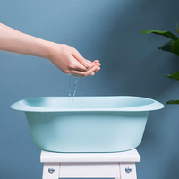 Home Oval Design Runway Shape Washbasin Large Thickened Basin Four Colors are Available