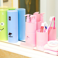 Honana Portable Travel Toothbrush Holder Wash Cup Case Toothpaste Storage Box Tube Storage Toothpaste Mirror Comb Shower