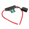 Inline Blade Car Fuse Holder Weatherproof 8AWG Wire with Max 30A AMP Green Fuse