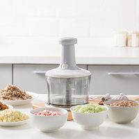 Jordan&Judy Mutlifunction Manual Meat Grinder Kitchen Hand-power Food Chopper Fruit Vegetable Nuts Herbs Garlic Cutter F