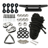 Kayak Canoe Boat Anchor Control Trolley Kit System With Pulleys Nylon Pad Eyes Cleats
