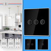 KCASA 1/2/3 Gang AC200-240V Wireless Panel Touch Switch with 2PCS Receiver Kit Remote Control Smart Home Control Module