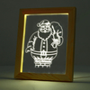 KCASA FL-713 3D Photo Frame Illuminative LED Night Light Wooden Santa Claus Desktop Decorative USB Lamp For Bedroom Art