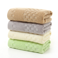 KCASA KC-BR226 Pure Thicken Super Absorbent Antibacterial Towel 100% Cotton Hand Towels Checkered Pattern Hand Face Towe