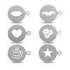 KCASA KC-LM01 1 Pc Stainless Steel Coffee Pattern Template Stencils Cappuccino Latte Art Mold Tools