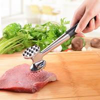 KCASA KC-MH01 Heavy Duty Stainless Steel Meat Tenderizer Hammer Mallet With Non-slip Long Handle