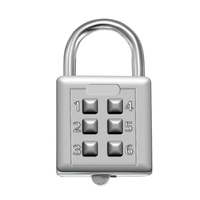 KCASA LK-21 6 Digit Push Button Combination Padlock Travel Suitcase Luggage Security Password Lock