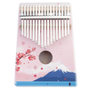 KERUS Colourful Painted 17 Keys Wood Kalimbas Portable Finger Piano for Beginners