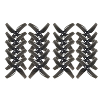 LDARC 51mm-4blades Racer Propeller 1.5mm Hole Diam Clear Black With M2 Screw Fixing