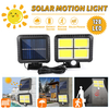 LED Solar Powered Light PIR Motion Sensor Waterproof Garden Path Yard Outdoor Security COB Wall Lamp