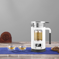 LIFE ELEMENT 600W Electric Health Pot 600ML Tea Pot Water Kettle Temperature Display Double Thermal Insulation Bottle Co