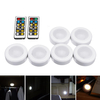 LUSTREON 6pcs LED Cabinet Wardrobe Lights with 2pcs Remote Controllers Battery Power Dimmable Timing