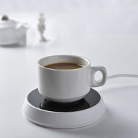 LyRay A09 Constant Temperature Cup Mat Base 18W Pl Heating Two Gear Touch Button Non-hot Shell Portable for Home Office