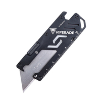 Mini Stainless Steel Card Blade Paper Cutter Multifunctional Hiking Outdoor Survival Blade Opener Wrench