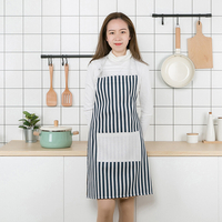 Modern Simple Style Hot Sale High Quality Cotton Women Aprons Adjustable Sleeveless Cooking Work Aprons Kitchen Apron