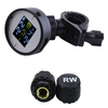 Motorcycle Real Time TPMS Voice Alarm Tyre Security Scooter LCD Tire Pressure Monitor System with 2 External Sensors USB